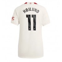 Camisa de Futebol Manchester United Rasmus Hojlund #11 Equipamento Alternativo Mulheres 2023-24 Manga Curta